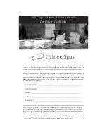 CalderaSpas Utopia Pre-Delivery Instructions preview