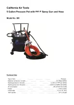 Preview for 1 page of California Air Tools 365 Manual