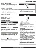 Preview for 3 page of California Air Tools 4610S Owner'S Manual