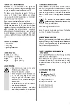 Preview for 3 page of CALIMA 46041 Operating Instructions Manual