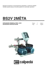 Calpeda BS2V 2META Operating Instructions Manual preview
