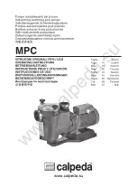 Предварительный просмотр 1 страницы Calpeda MPC 11 Operating Instructions Manual