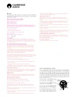 Preview for 4 page of Cambridge Audio AXR85 User Manual