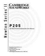 Preview for 1 page of Cambridge SoundWorks Newton II Series User Manual