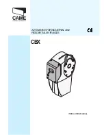 CAME CBX series Installation Manual preview