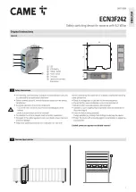 Предварительный просмотр 1 страницы CAME ECN3F242 Original Instructions