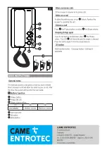 Preview for 4 page of CAME ENTROTEC ED5 Manual