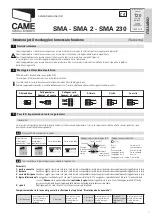 Preview for 1 page of CAME SMA Operating Instructions Manual