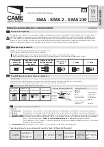 Preview for 25 page of CAME SMA Operating Instructions Manual