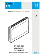CAME XTS 7 WH WIFI Installation And Configuration Manual preview