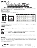 Предварительный просмотр 2 страницы Canarm XFS Series Instruction Manual