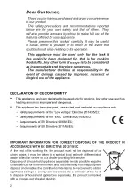 Preview for 2 page of Candy CH32XK Instructions For The Use