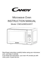 Предварительный просмотр 1 страницы Candy CMCA29EDLB/ST Instruction Manual