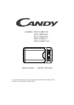 Preview for 2 page of Candy EGO-G25DCW User Instructions