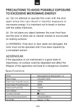 Preview for 3 page of Candy MIC25GDFX-04 User Instructions