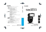 Preview for 1 page of Canon 580EX - Speedlite II - Hot-shoe clip-on... Instruction Manual