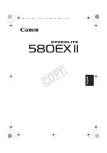 Preview for 2 page of Canon 580EX - Speedlite II - Hot-shoe clip-on... Instruction Manual