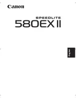 Preview for 1 page of Canon 580EX - Speedlite II - Hot-shoe clip-on... Manual