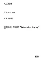 Canon CN20x50 Series Quick Start Manual preview