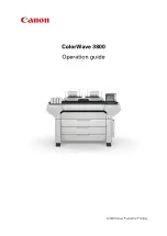Canon ColorWave 3800 Operation Manual preview