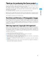 Предварительный просмотр 3 страницы Canon DIGITAL IXUS vEOS D30 User Manual