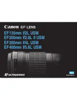 Предварительный просмотр 1 страницы Canon EF135MM F/2L USM User Manual