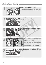 Предварительный просмотр 12 страницы Canon EOS 5D Mark II - EOS 5D Mark II 21.1MP Full Frame CMOS Digital SLR... Instruction Manual