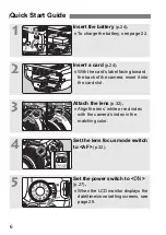 Предварительный просмотр 6 страницы Canon EOS REBEL SL1 Basic Instruction Manual