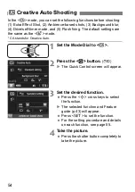 Предварительный просмотр 54 страницы Canon EOS REBEL SL1 Basic Instruction Manual