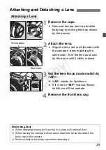 Предварительный просмотр 39 страницы Canon EOS Rebel T4i 18-135mm IS STM Lens Kit Instruction Manual