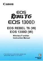 Canon EOS REBEL T6 (W) Wireless Function Instruction Manual предпросмотр