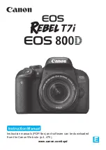 Предварительный просмотр 1 страницы Canon EOS REBEL T7I Instruction Manual