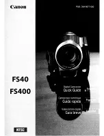 Preview for 1 page of Canon FS400 Quick Manual