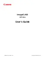 Canon imageCLASS LBP122dw User Manual preview