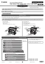 Предварительный просмотр 1 страницы Canon imagePROGRAF TM-305 Setup Manual