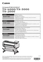 Canon imagePROGRAF TX-4000 Quick Manual preview