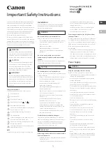 Canon imageRUNNER 1643iF II Important Safety Instructions Manual preview