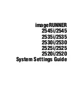 Предварительный просмотр 2 страницы Canon imageRUNNER 2545i System Settings Manual