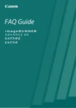 Canon imageRUNNER ADVANCE DX C477iFZ Faq Manual preview