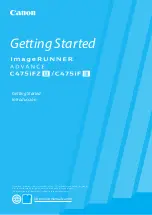 Canon imageRUNNER C475iFZ III Getting Started preview