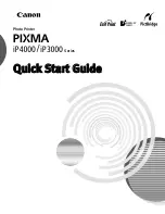 Предварительный просмотр 1 страницы Canon iP3000 - PIXMA Photo Printer Quick Start Manual