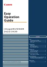 Canon IR 2420 Easy Operation Manual preview