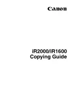 Canon iR1600 Series Copying Manual предпросмотр