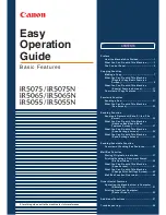 Canon iR5075 Easy Operation Manual preview