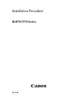 Preview for 1 page of Canon iR6570 series Installation Procedure