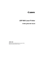 Canon LBP-800 Getting Started Manual preview