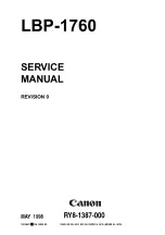 Canon LBP1760P Service Manual preview