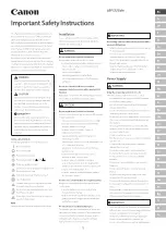 Предварительный просмотр 1 страницы Canon LBP722Cdw Important Safety Instructions Manual
