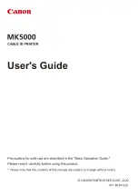 Предварительный просмотр 1 страницы Canon MK5000 User Manual