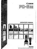 Canon PC6 Operation Manual preview